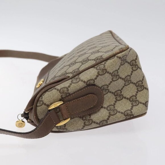 GUCCI GG Supreme Shoulder Bag PVC Beige Gold - Picture 5 of 16